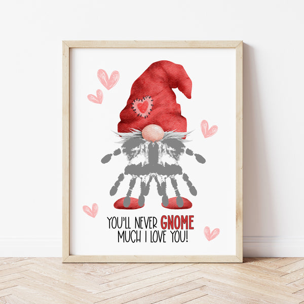 Valentines Day Gnome | Valentine Handprint Craft | Ollie + Hank