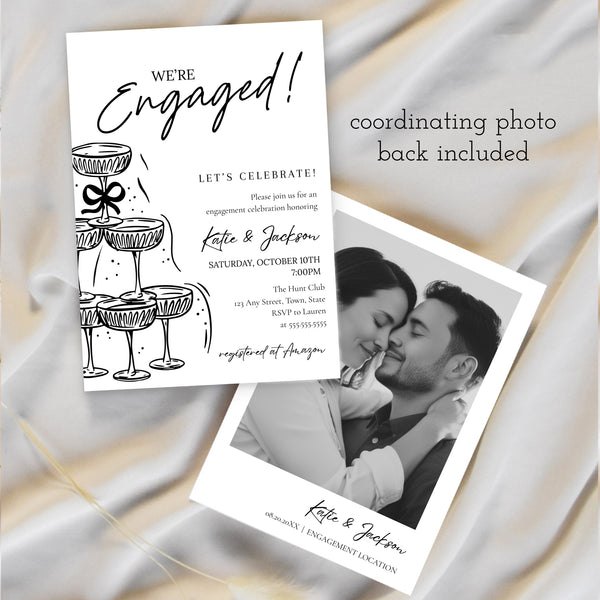 Engagement Invitation | We're Engaged | Ollie + Hank