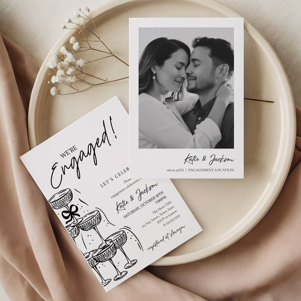 Engagement Invitation | We're Engaged | Ollie + Hank