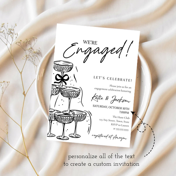 Engagement Invitation | We're Engaged | Ollie + Hank