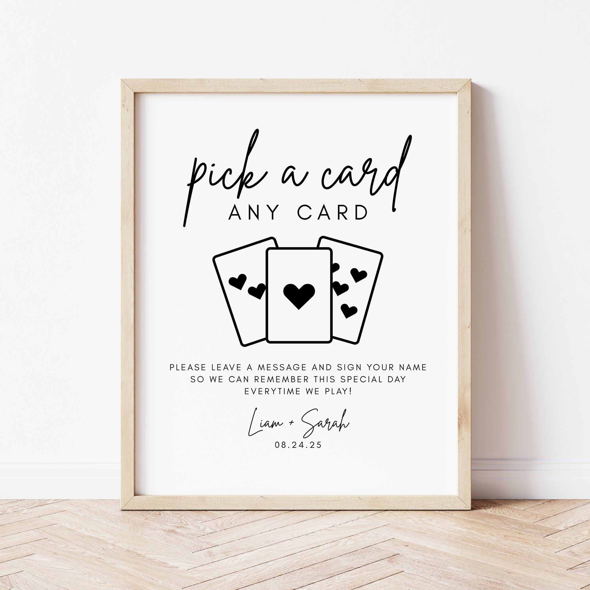 Wedding Guest Book Sign | Playing Cards Guest Book | Ollie + Hank