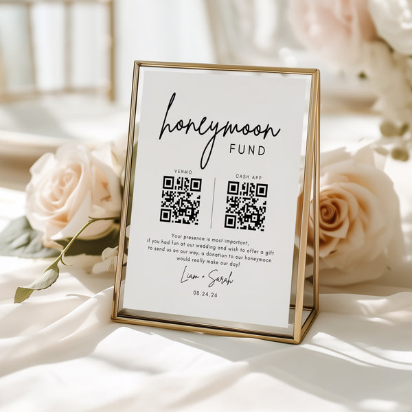 Honeymoon Fund Wedding Sign | Ollie + Hank