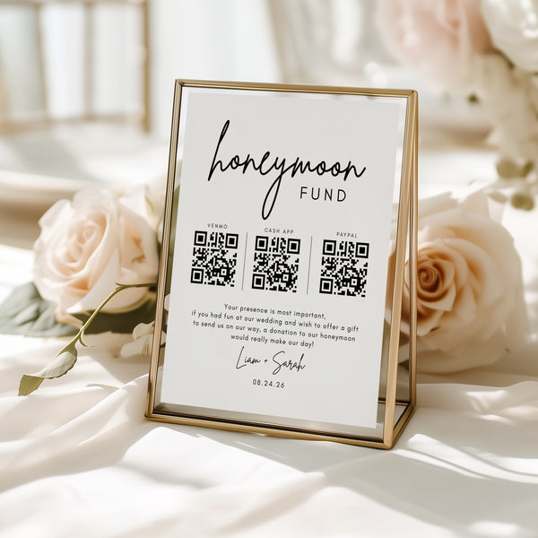 Honeymoon Fund Wedding Sign | Ollie + Hank