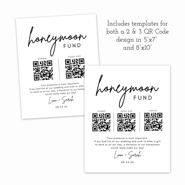 Honeymoon Fund Wedding Sign | Ollie + Hank