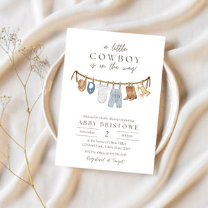 Western Baby Shower | Cowboy Baby Shower Invitations | Ollie + Hank