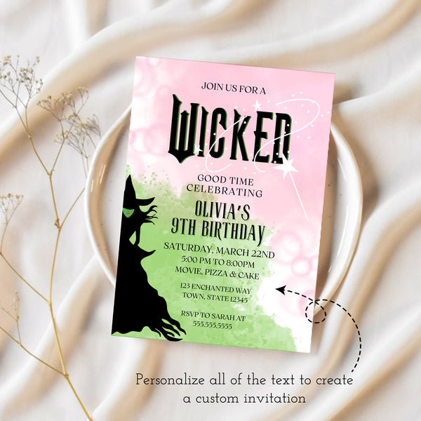 Wicked Birthday Party | Wicked Birthday Invite | Ollie + Hank