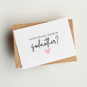 Will You Be My Godmother Card | Godmother Proposal Card | Ollie + Hank