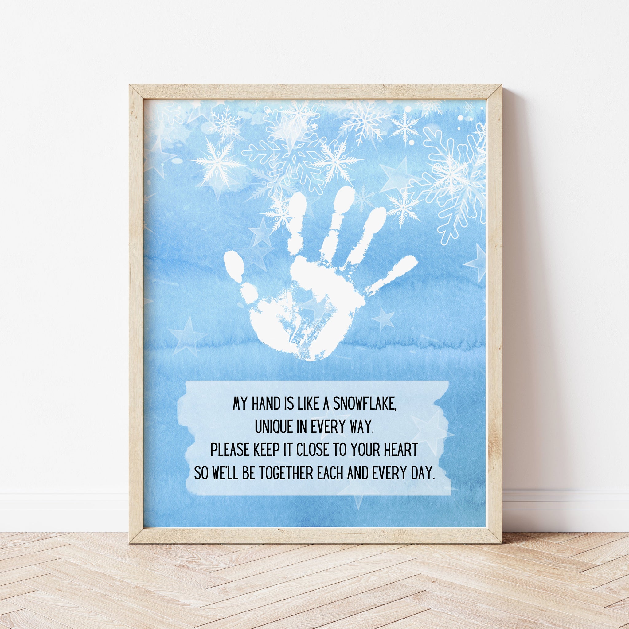 Winter Handprint Art | Snowflake Handprint | Ollie + Hank