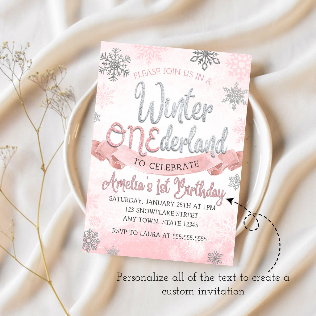 Winter Wonderland Invitation | Winter Onederland Birthday Invitations | Ollie + Hank winter-wonderland-invitation-winter-onederland-birthday-invitations-ollie-hank