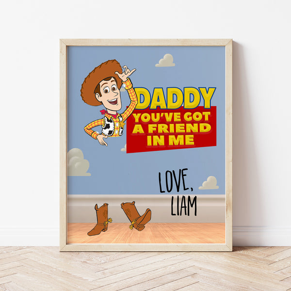Father's Day Footprint Craft | You've Got A Friend In Me Print | Ollie + Hank