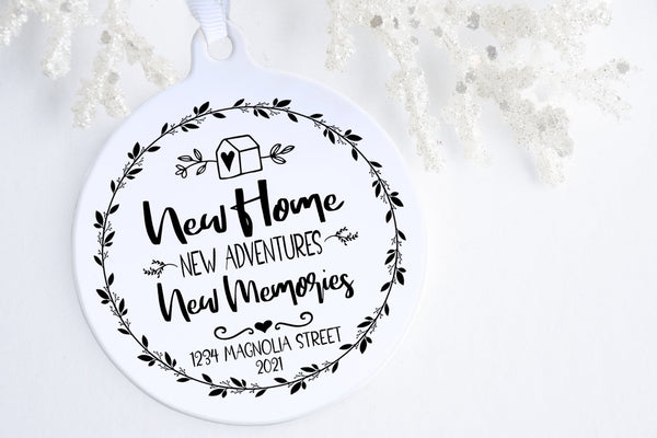 New Home Christmas Ornament | New Home, New Adventures, New Memories | Ollie + Hank