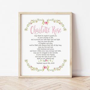 Baptism Gifts For Girls | May There Be Angels Print | Ollie + Hank