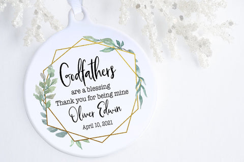 Baptism Gifts For Godfather | Godfather Christmas Ornament | Ollie + Hank