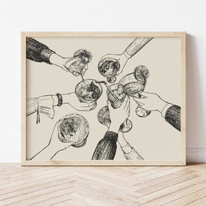 Vintage Art For Nursery | Abstract Duck Painting