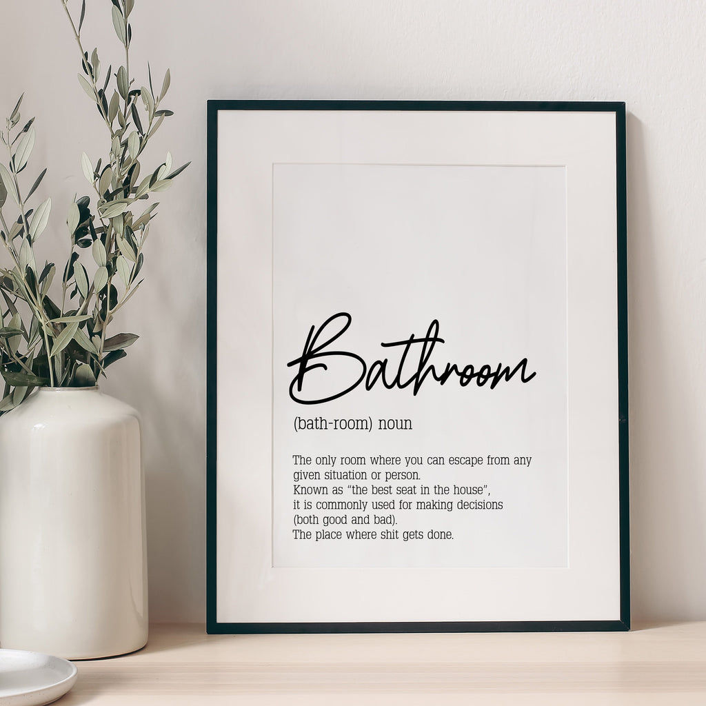 Bathroom Printable Wall Art Bathroom Definition Print Ollie + Hank
