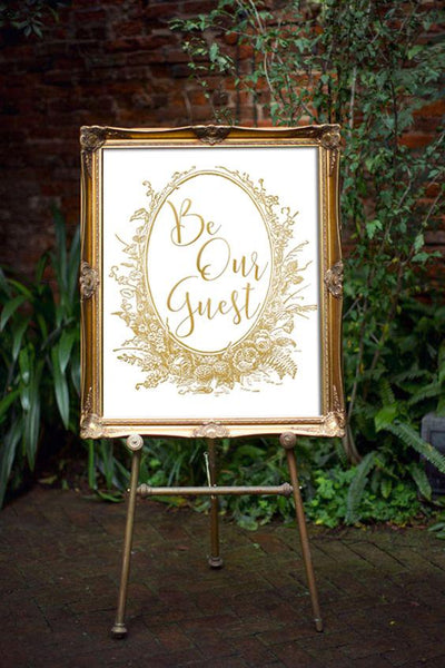 Beauty And The Beast Wedding Decor | Be Our Guest Sign | Ollie + Hank