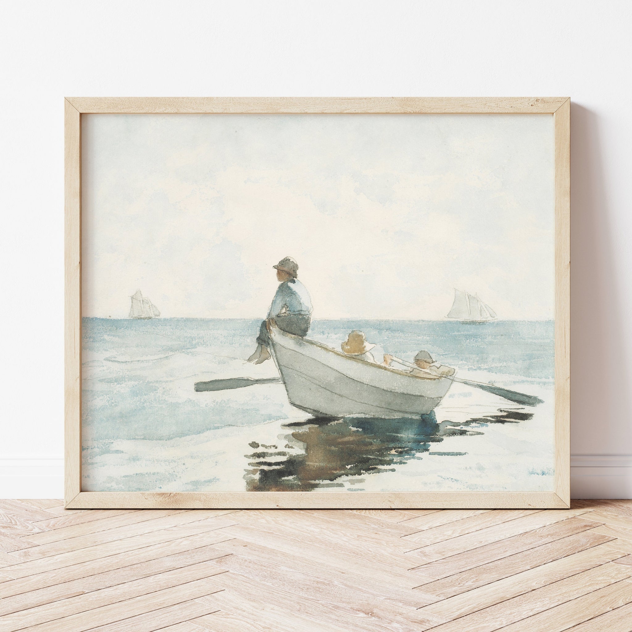 Boat Wall Art | Vintage Boys In A Dory Print | Ollie + Hank
