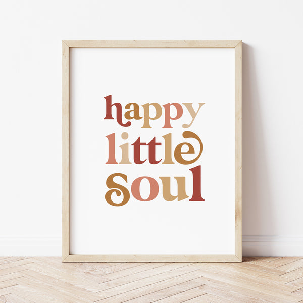 Boho Nursery Art | Happy Little Soul Print | Ollie + Hank