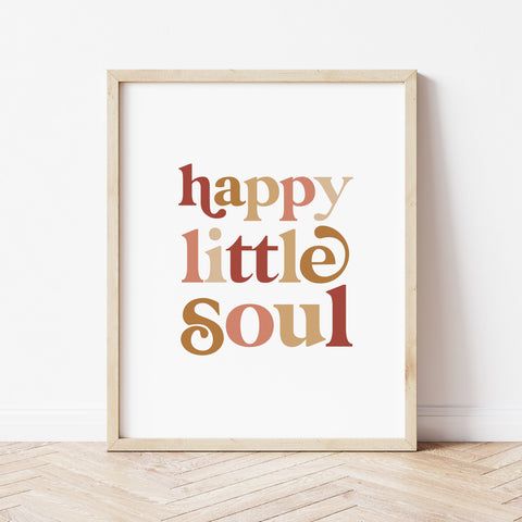 Boho Nursery Art | Happy Little Soul Print | Ollie + Hank