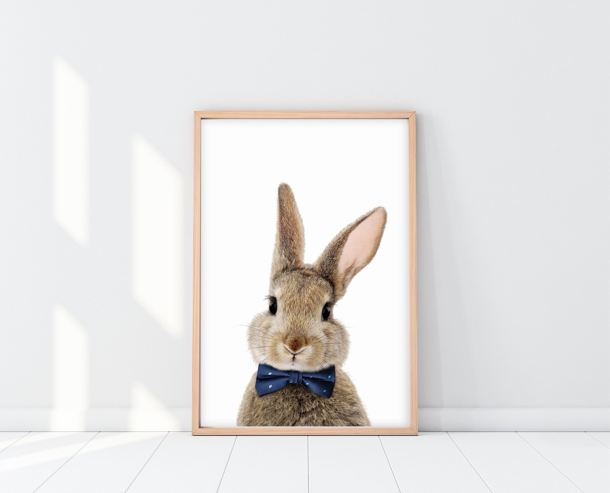 Bunny Pictures For Nursery | PeekABoo Bunny With Bow Tie | Ollie + Hank
