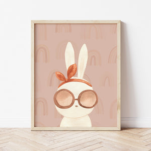 Bunny Wall Art | Boho Bunny Print | Ollie + Hank