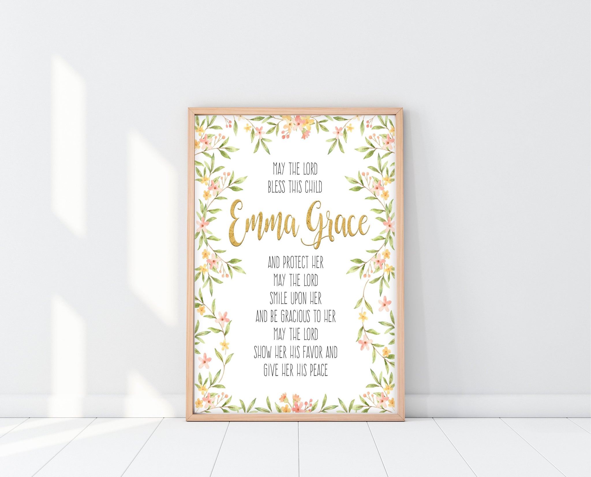 Christening Gifts For Girls | Bless This Child Print | Ollie + Hank