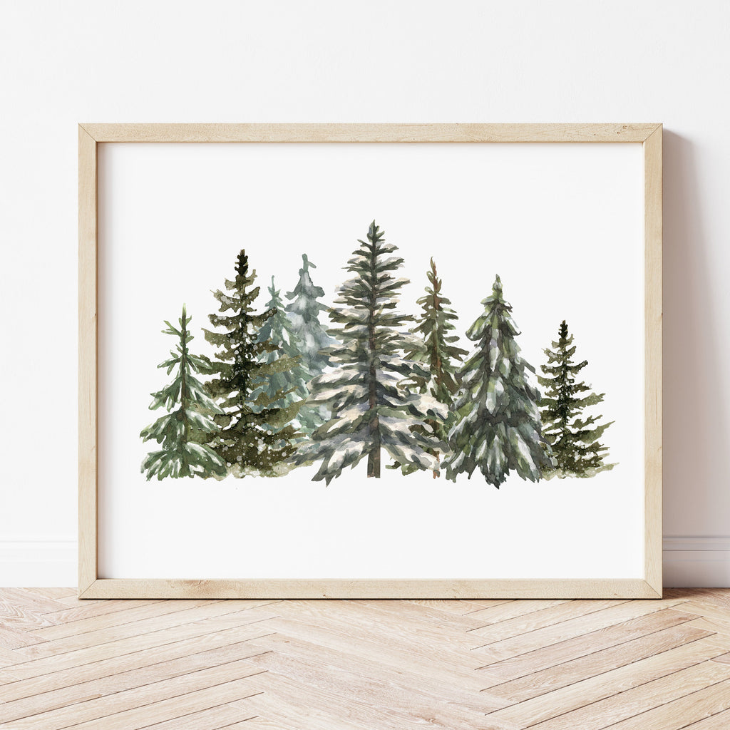 Christmas Tree Print | Winter Trees Art | Ollie + Hank