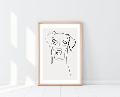 Dog Line Art | Labrador Retriever Print | Ollie  + Hank