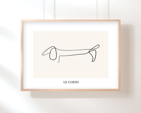 Dog Line Drawing | Picasso Pup Print | Ollie + Hank