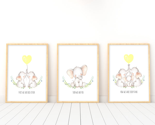 Elephant Nursery Art | First We Had Each Other Print Set