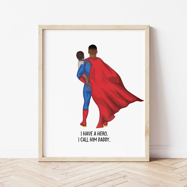 Father's Day Gift For New Dad | Superhero Dad Print | Ollie + Hank