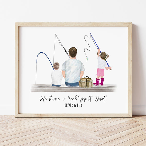 Fathers Day Gift For Fisherman | Gone Fishing Print | Ollie + Hank