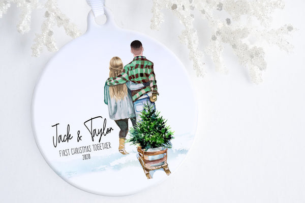 First Christmas As A Couple Ornament | First Christmas Together Ornament | Ollie + Hank