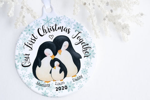 First Christmas Ornament Baby | Penguin Family Ornament | Ollie + Hank