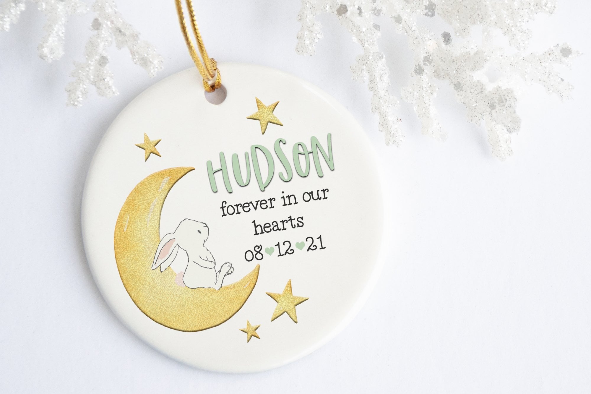 Gift For Loss Of Baby | Baby Bunny Memorial Ornament | Ollie + Hank