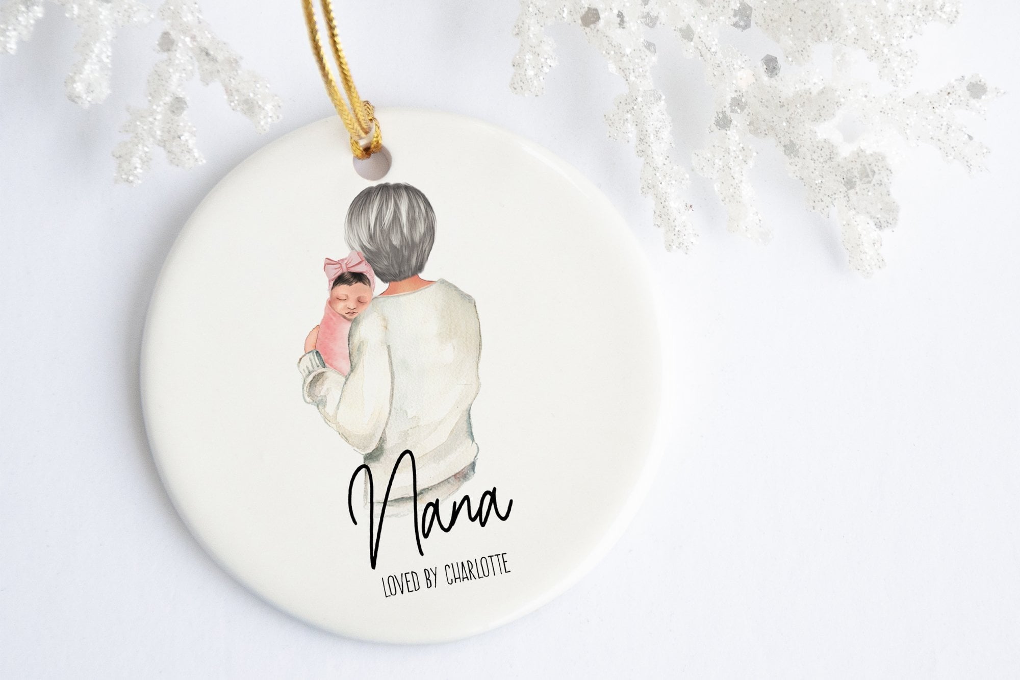 Gift For New Grandma | Grandma & Baby Ornament | Ollie + Hank