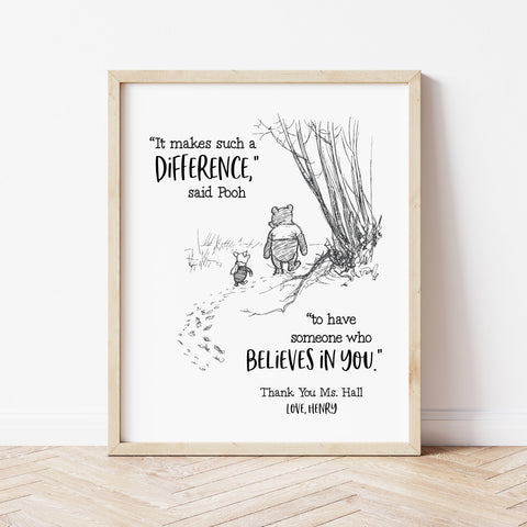 Gift For Teacher Appreciation | Someone Who Believes In You Print | Ollie + Hank