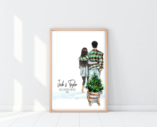 Gifts For First Christmas Together | First Christmas Together Print | Ollie + Hank