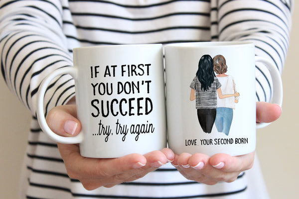 Gifts For Mom Funny | Try Try Again Mug | Ollie + Hank
