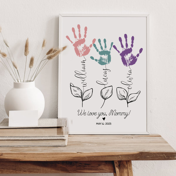 Handprint Art For Mom | Ollie + Hank