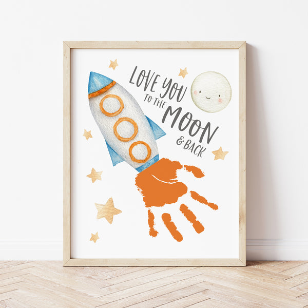 Handprint Art For Toddlers | Love You To The Moon And Back | Ollie + Hank