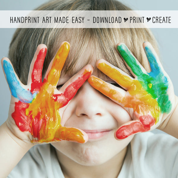 Handprint Art | Child Hand Print Tree Poster