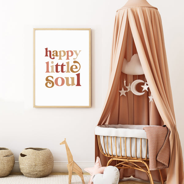 Boho Nursery Art | Happy Little Soul Print | Ollie + Hank