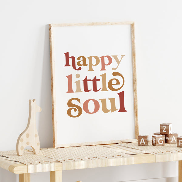 Boho Nursery Art | Happy Little Soul Print | Ollie + Hank