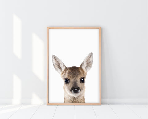 Little Fawn Nursery Art | PeekABoo Deer Print | Ollie + Hank