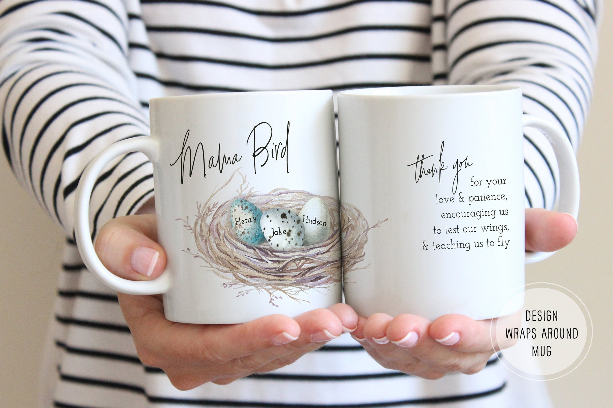 Mama Bird Mug | Gift For Mom From Kids | Ollie + Hank