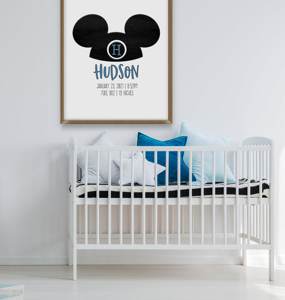 Mickey Mouse Nursery Decor | Mouseketeer Print | Ollie + Hank