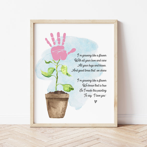 Mother's Day Handprint Art | I'm Growing Like A Flower Print | Ollie + Hank