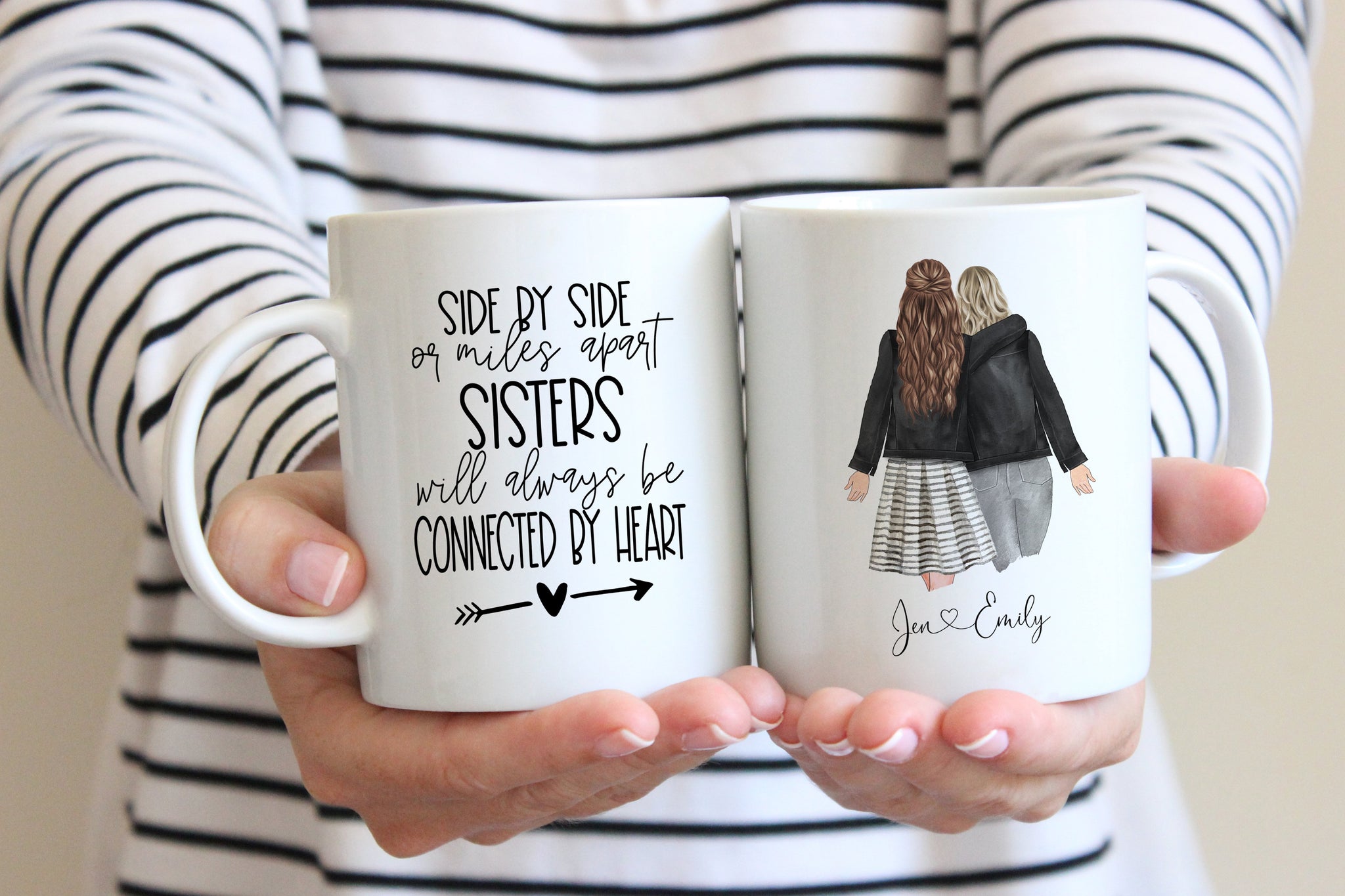 Mug For Sister | Two Sisters Mug | Ollie  + Hank