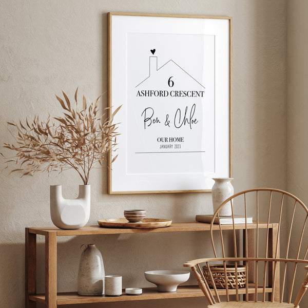 Personalised New Home Gift | New Home Print | Ollie + Hank